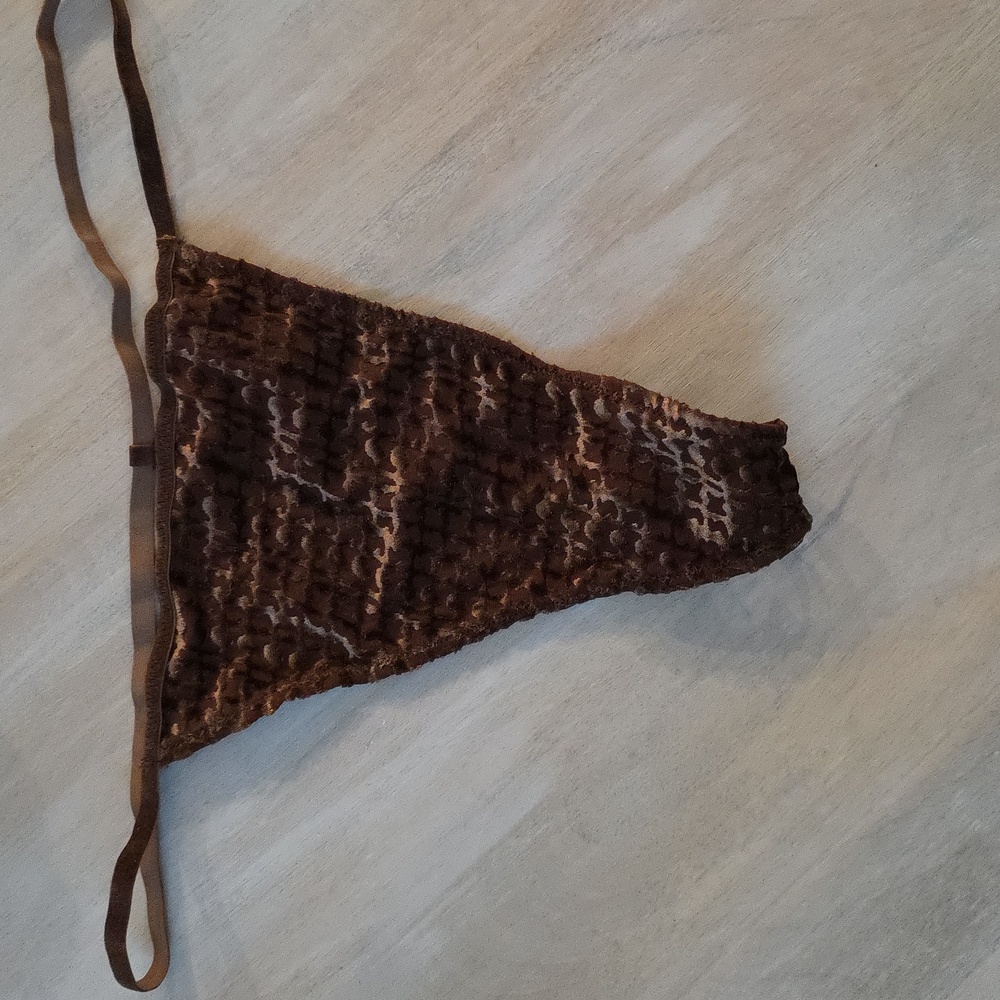 SKIMS Velvet LogoT-String Thong/CHESTNUT/S, 2X, 4X /NWT